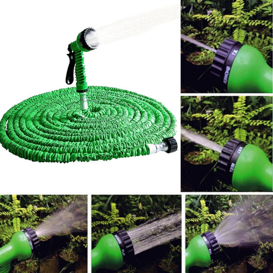 2.5m -7.5m Telescopic Pipe Expandable Magic Flexible Garden Watering Hose with Spray Gun Set(Green) - Watering & Irrigation by buy2fix | Online Shopping UK | buy2fix