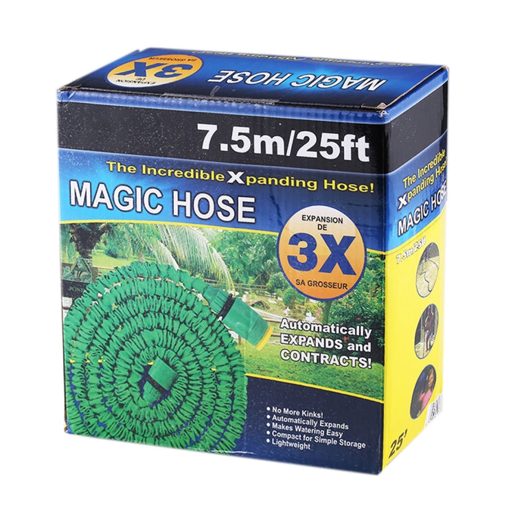 2.5m -7.5m Telescopic Pipe Expandable Magic Flexible Garden Watering Hose with Spray Gun Set(Blue) - Watering & Irrigation by buy2fix | Online Shopping UK | buy2fix