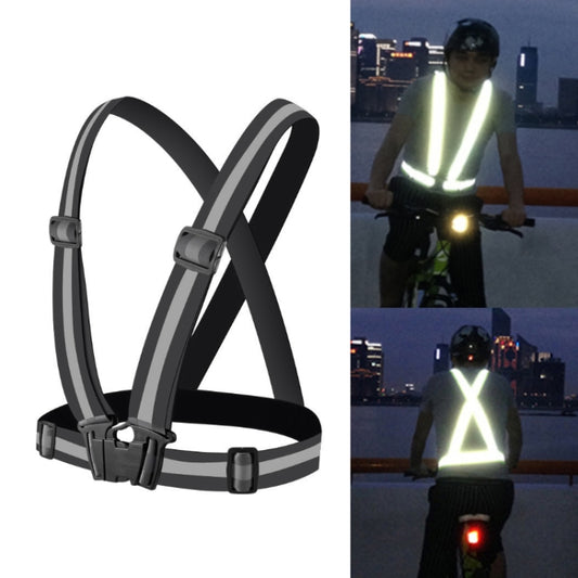 Night Riding Running Flexible Reflective Safety Vest(Black) - Reflective Safety Clothing by buy2fix | Online Shopping UK | buy2fix