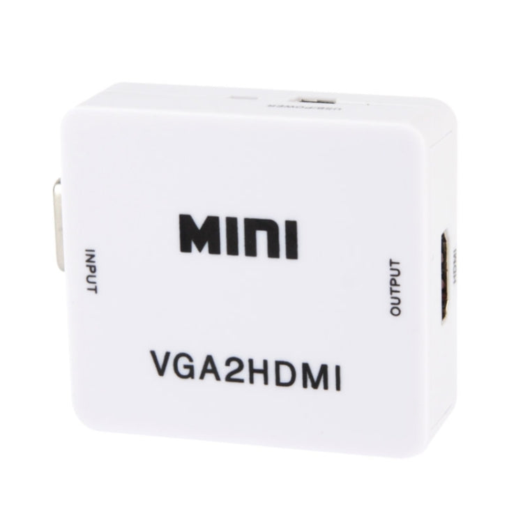 1080P Mini VGA to HDMI Audio Video Converter for HDTV, PC, Laptop and DVD - VGA Converter by buy2fix | Online Shopping UK | buy2fix