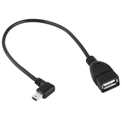 90 Degree Mini USB Male to USB 2.0 AF Adapter Cable with OTG Function, Length: 25cm - USB Cable by buy2fix | Online Shopping UK | buy2fix