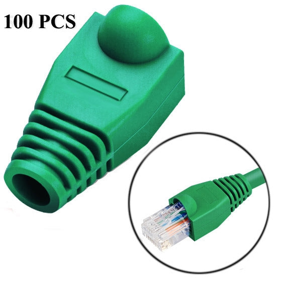 Network Cable Boots Cap Cover for RJ45, Green (100 pcs in one packaging , the price is for 100 pcs)(Green) - Computer & Networking by buy2fix | Online Shopping UK | buy2fix