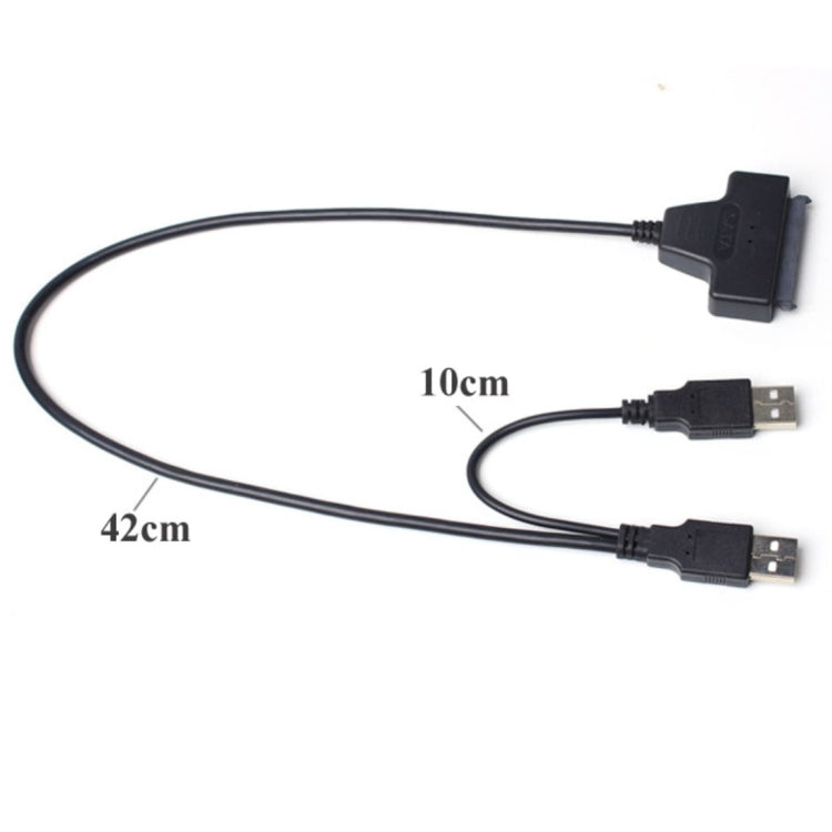 Double USB 2.0 to SATA Hard Drive Adapter Cable for 2.5 inch SATA HDD / SSD -  by buy2fix | Online Shopping UK | buy2fix