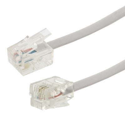 2 Core RJ11 to RJ11 Telephone cable, Length: 1m - Telephone Cable by buy2fix | Online Shopping UK | buy2fix