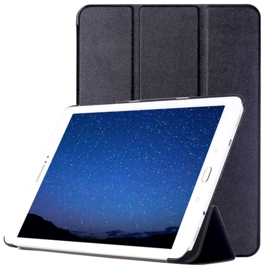 Custer Texture Horizontal Flip Leather Case with 3-folding Holder for Galaxy Tab S2 9.7 / T815(Black) - Samsung Accessories by buy2fix | Online Shopping UK | buy2fix