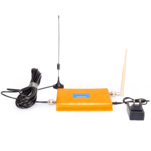 Mobile LED 3G WCDMA 2100MHz Signal Booster / Signal Repeater with Sucker Antenna(Gold) - Security by buy2fix | Online Shopping UK | buy2fix