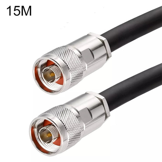 N Male to N Male Cable, Length: 15m(Black) - Security by buy2fix | Online Shopping UK | buy2fix