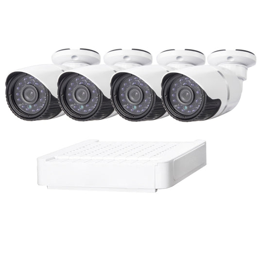 N4B-Mini/L 4 Ch 720P 1.0 Mega Pixel IP Camera NVR Kit, Support Night Vision / Motion Detection, IR Distance: 20m - Security by buy2fix | Online Shopping UK | buy2fix