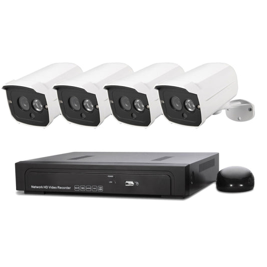 N4B7MPoe 4Ch 720P P2P ONVIF 1.0 Mega Pixel IP Camera NVR Kit, Support Night Vision / Motion Detection, IR Distance: 20m - Security by buy2fix | Online Shopping UK | buy2fix