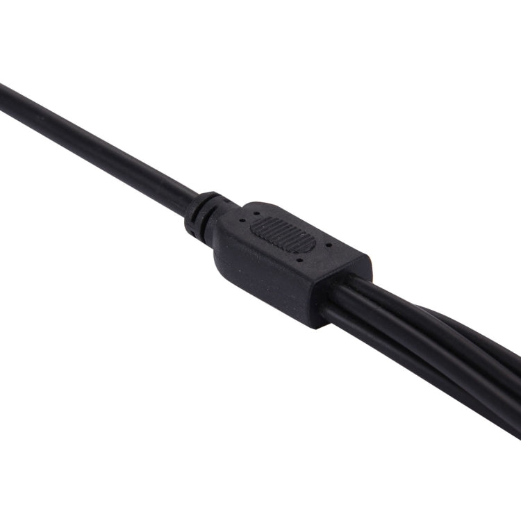 1 Female to 5 Male Plug 5.5 x 2.1mm DC Power Cable(Black) - Security by buy2fix | Online Shopping UK | buy2fix