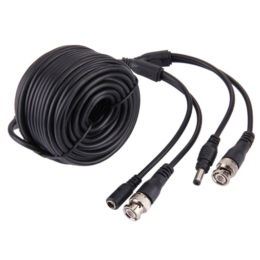 CCTV Surveillance Camera Video Cable w. BNC Connector, Length: 15m(Black) - Security by buy2fix | Online Shopping UK | buy2fix