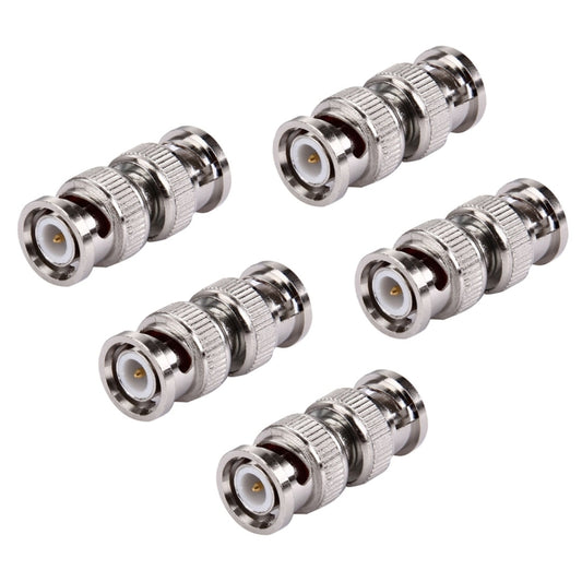 5 PCS BNC Male to Male Coaxial Coupler Adapter Connector - Security by buy2fix | Online Shopping UK | buy2fix