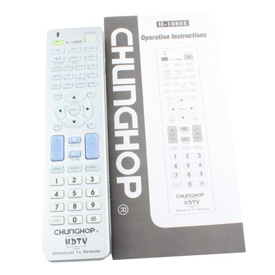 Chunghop Universal TV Remote Control with Specific HDTV Navigation Feature (H-1080E)(Silver) - Consumer Electronics by CHUNGHOP | Online Shopping UK | buy2fix