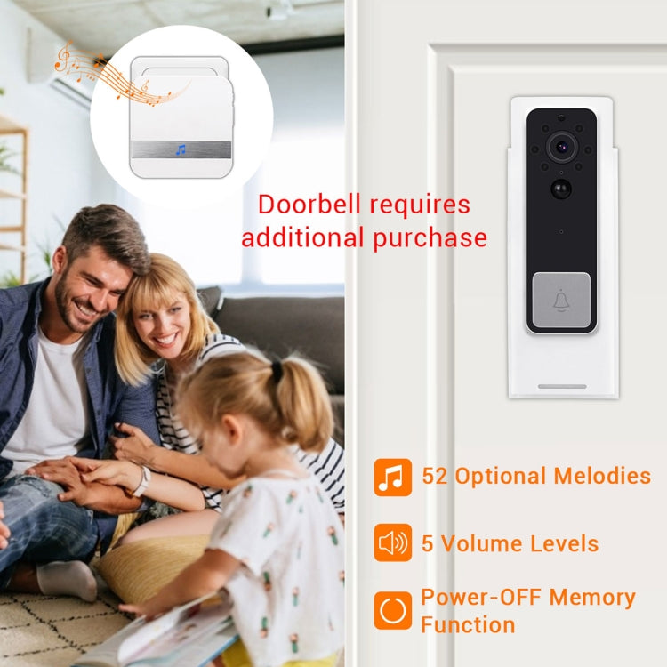 B10 52 Chimes 110dB Doorbell Receiver Low Power Consumption Home Door Tools, US Plug, AC 90-260V - Security by buy2fix | Online Shopping UK | buy2fix