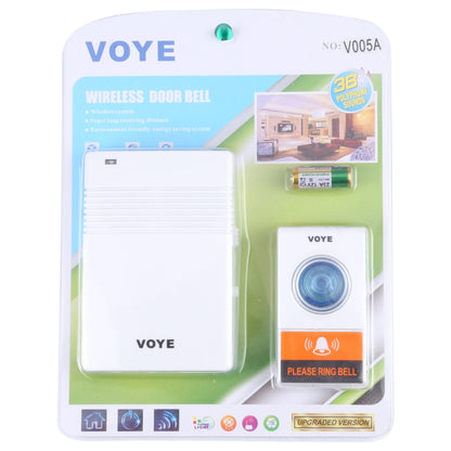 VOYE V005A Wireless Remote Doorbell with 38 Polyphony Sounds(White) - Security by buy2fix | Online Shopping UK | buy2fix