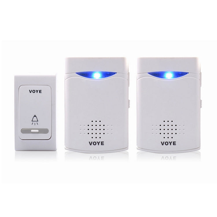 VOYE V006B2 Wireless Remote Control Chime Door Bell with Double-Receiver(White) - Security by VOYE | Online Shopping UK | buy2fix