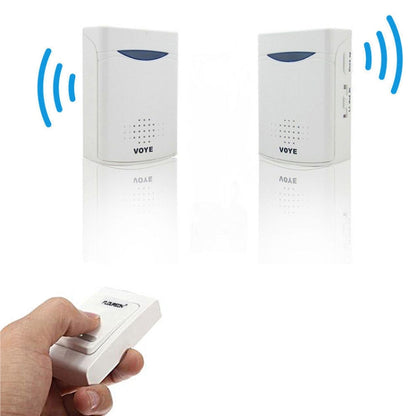 VOYE V006B2 Wireless Remote Control Chime Door Bell with Double-Receiver(White) - Security by VOYE | Online Shopping UK | buy2fix