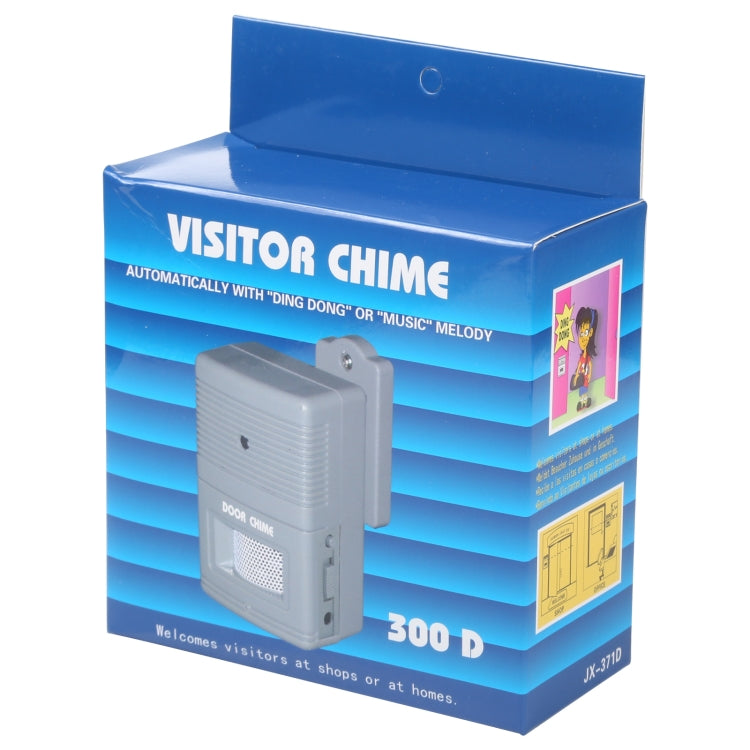 300D Wireless Visitor Alarm Entry Alert Door Chime(Grey) - Security by buy2fix | Online Shopping UK | buy2fix