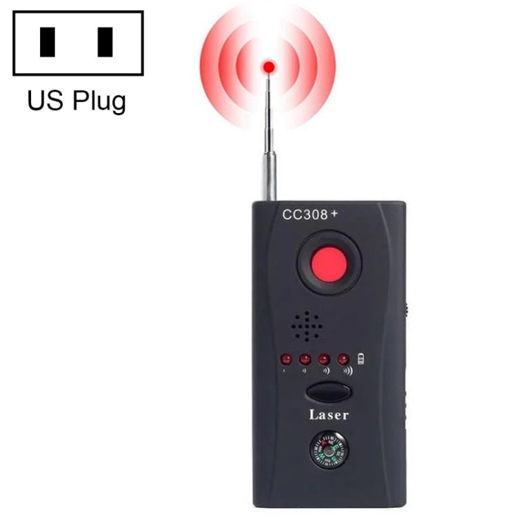 CC308+ Multi Wireless Camera Lens Detector Radio Wave Signal Detect Full-range RF GSM Device Finder(US Plug) - Security by buy2fix | Online Shopping UK | buy2fix