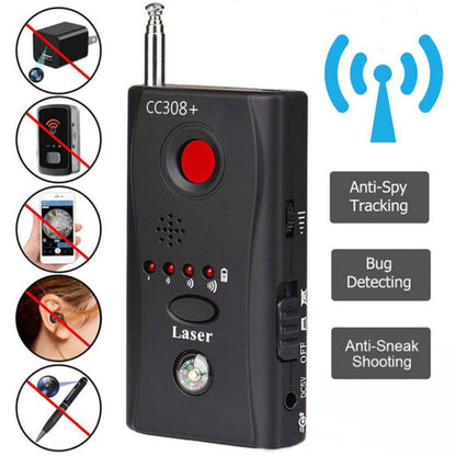 CC308+ Multi Wireless Camera Lens Detector Radio Wave Signal Detect Full-range RF GSM Device Finder(US Plug) - Security by buy2fix | Online Shopping UK | buy2fix