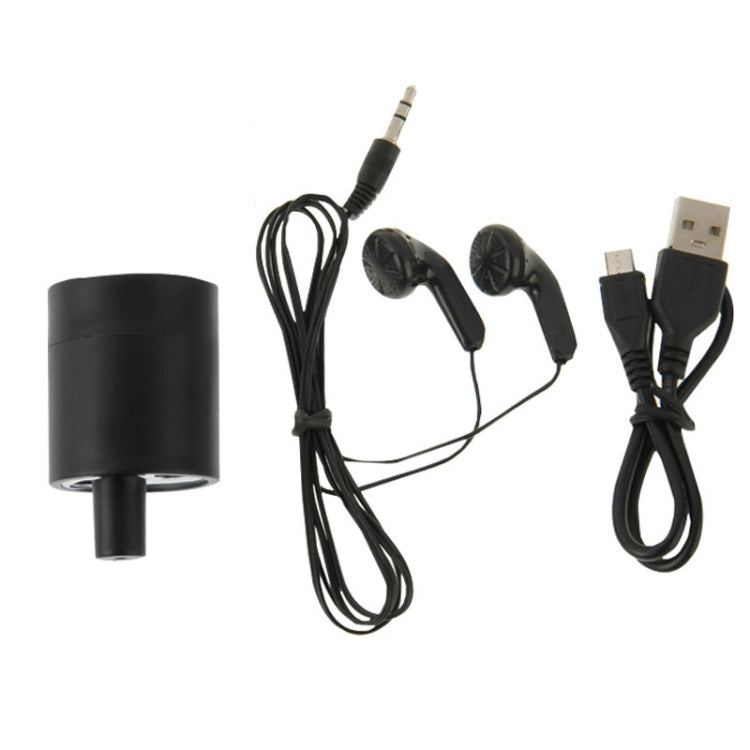 Powerful Audio Wiretap Listen Device Fold Ear Amplifier Wall Door Eavesdropping Surveillance with Earphone(Black) - Security by buy2fix | Online Shopping UK | buy2fix