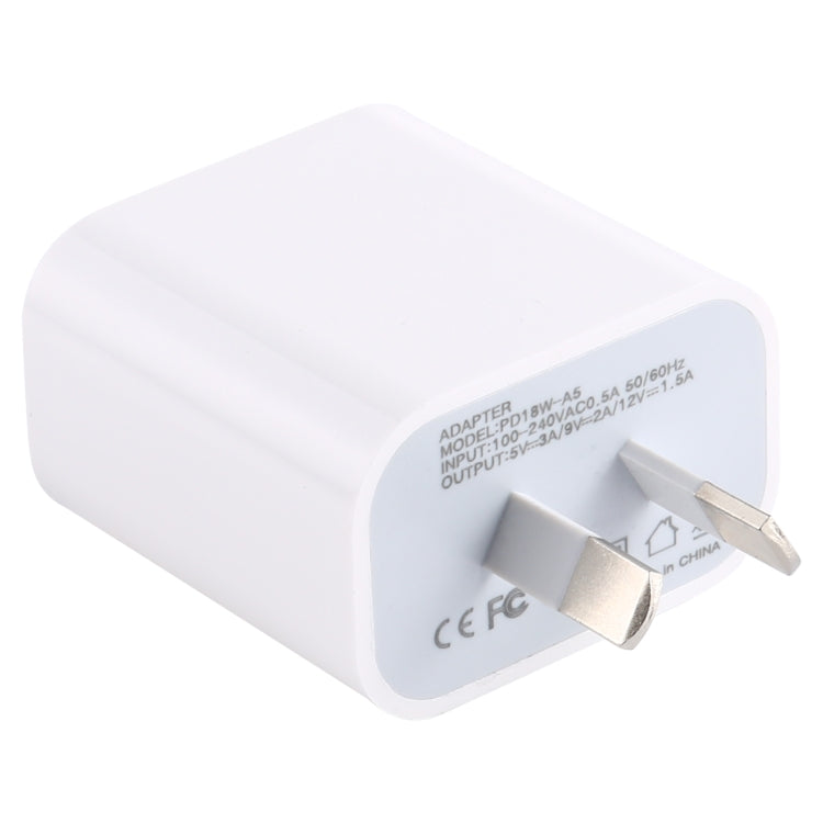 PD18W-A5 18W PD Power Adapter Wall Charger, AU Plug - Mobile Accessories by buy2fix | Online Shopping UK | buy2fix