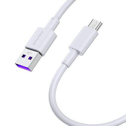 awei CL-77M 5A USB to Micro USB Interface Smart Fast Charge TPE Data Cable, Cable Length: 1m (White) - Micro USB Cable by awei | Online Shopping UK | buy2fix