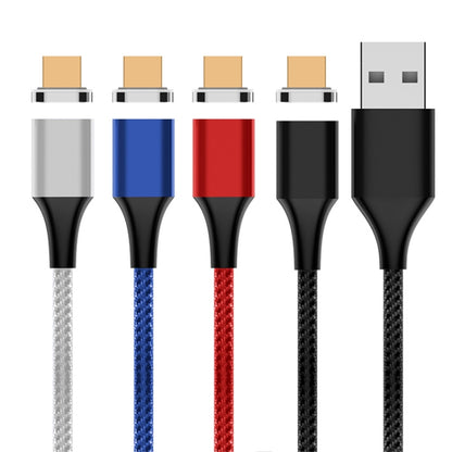 M11 3A USB to Micro USB Nylon Braided Magnetic Data Cable, Cable Length: 1m(Silver) - Mobile Accessories by buy2fix | Online Shopping UK | buy2fix