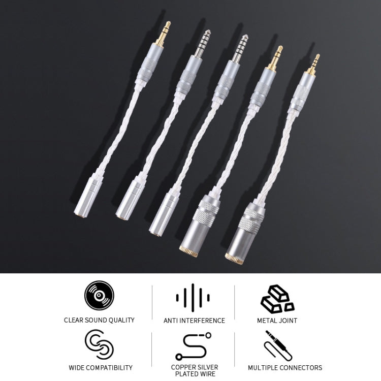 ZS0021 3.5mm Male to 4.4mm Female Balance Adapter Cable (Silver) - Headset Accessories by buy2fix | Online Shopping UK | buy2fix