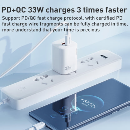 WK WP-U140 33W Power Series USB+USB-C/Type-C Fast Charger, Specifications: UK Plug(White) - USB Charger by WK | Online Shopping UK | buy2fix