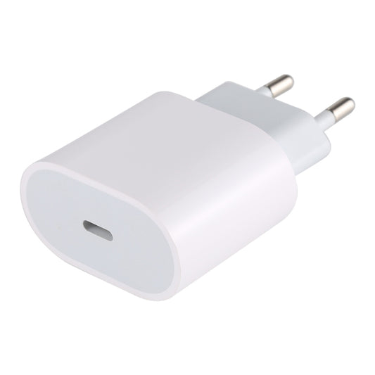 20W Type-C / USB-C PD Fast Charging Power Adapter, EU Plug(White) - Mobile Accessories by buy2fix | Online Shopping UK | buy2fix