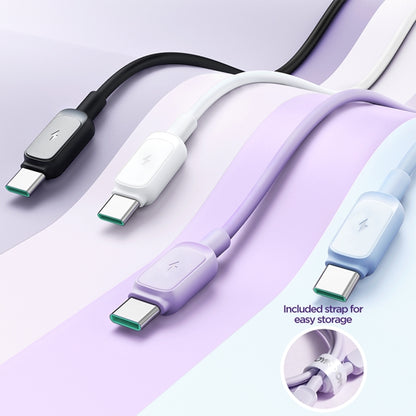 JOYROOM S-AC027A14 Multi-Color Series 3A USB to USB-C / Type-C Fast Charging Data Cable, Length:1.2m(White) -  by JOYROOM | Online Shopping UK | buy2fix