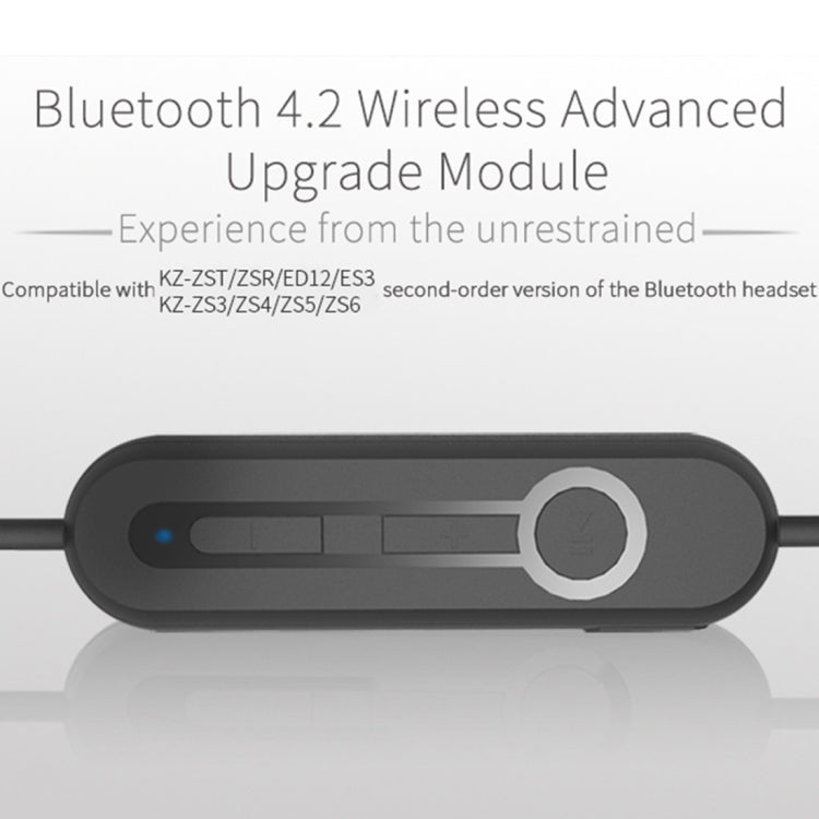 KZ ZST 85cm Bluetooth 4.2 Wireless Advanced Upgrade Module Earphone Cable(Black) - Apple Accessories by buy2fix | Online Shopping UK | buy2fix