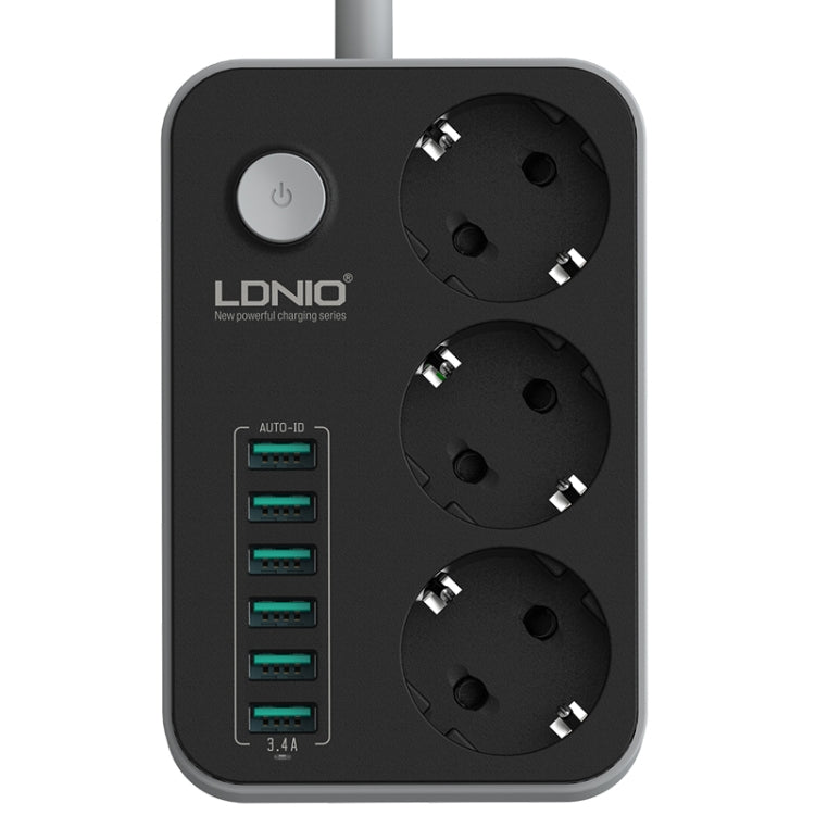 LDNIO SE3631 3.4A 6 x USB Ports Multi-function Travel Home Office Socket, Cable Length: 1.6m, EU Plug - Consumer Electronics by LDNIO | Online Shopping UK | buy2fix