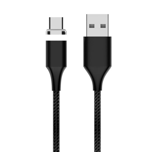 M11 3A USB to USB-C / Type-C Nylon Braided Magnetic Data Cable, Cable Length: 1m (Black) - Mobile Accessories by buy2fix | Online Shopping UK | buy2fix