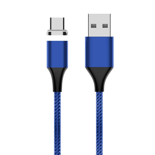M11 3A USB to USB-C / Type-C Nylon Braided Magnetic Data Cable, Cable Length: 2m (Blue) - Mobile Accessories by buy2fix | Online Shopping UK | buy2fix