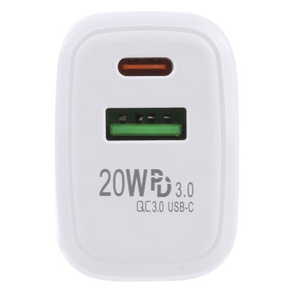 LZ-215A+C 20W QC 3.0 USB + PD 3.0 USB-C / Type-C Fast Charging Travel Charger, EU Plug - USB Charger by buy2fix | Online Shopping UK | buy2fix
