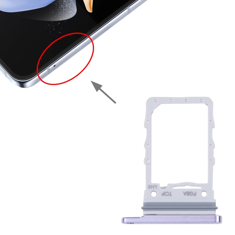 For Samsung Galaxy Z Flip4 SM-F721B Original SIM Card Tray (Purple) - Repair & Spare Parts by buy2fix | Online Shopping UK | buy2fix