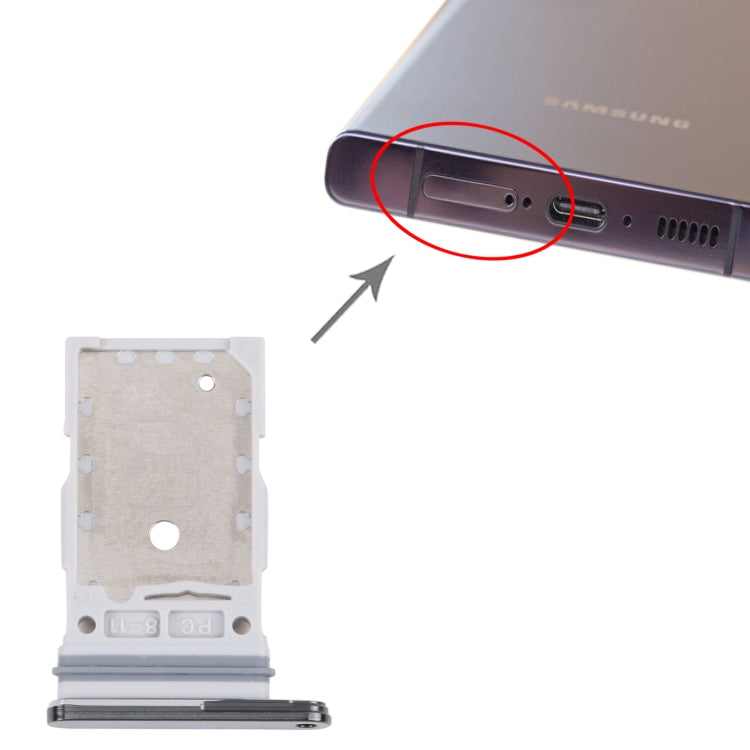 For Samsung Galaxy S23 Ultra SM-S918B Original SIM Card Tray + SIM Card Tray(Black) - Repair & Spare Parts by buy2fix | Online Shopping UK | buy2fix