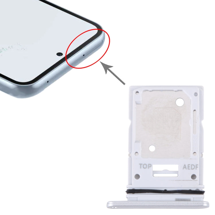 For Samsung Galaxy A54 SM-A546 Original SIM Card Tray + Micro SD Card Tray (Silver) - Repair & Spare Parts by buy2fix | Online Shopping UK | buy2fix
