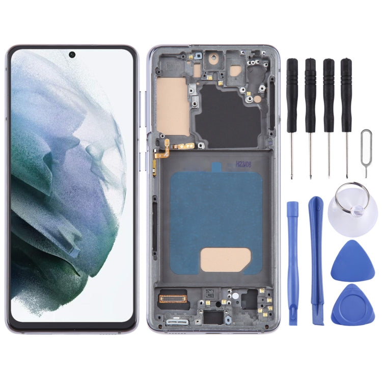 For Samsung Galaxy S21 5G SM-G991 TFT LCD Screen Digitizer Full Assembly with Frame (Grey) - LCD Screen by buy2fix | Online Shopping UK | buy2fix