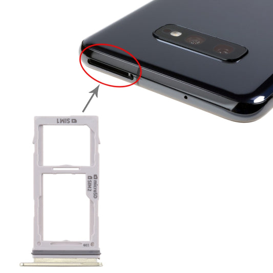 For Galaxy S10+ / S10 / S10e SIM Card Tray + SIM Card Tray / Micro SD Card Tray (Gold) - Card Socket by buy2fix | Online Shopping UK | buy2fix