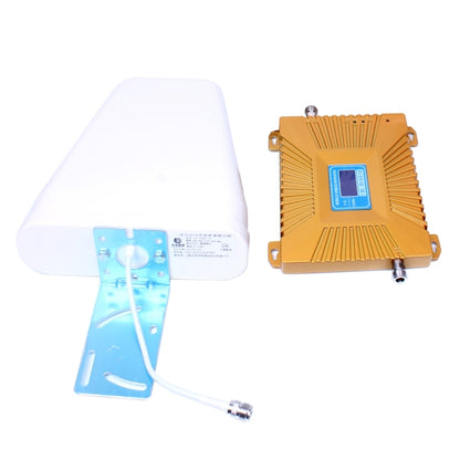 GSM900 / WCDMA2100 Mini Mobile Phone LCD Signal Repeater with Logarithm Periodic Antenna(Gold) - Security by buy2fix | Online Shopping UK | buy2fix