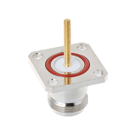 NKF Brass N Female Connector with 4 Holes Flange Frame RF Adapter - Security by buy2fix | Online Shopping UK | buy2fix