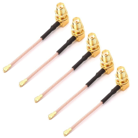 5 PCS RG178 Ufl / IPX / IPEX to SMA Female Adapter Braid Cable, Length: 5cm - Security by buy2fix | Online Shopping UK | buy2fix