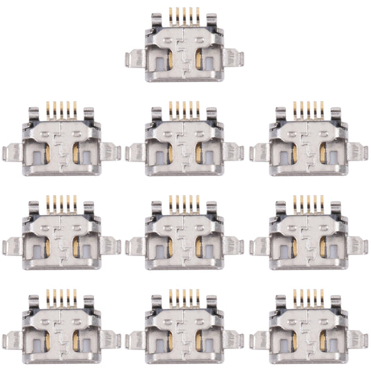 10 PCS Charging Port Connector For Alcatel A3 Plus 5011A - Repair & Spare Parts by buy2fix | Online Shopping UK | buy2fix