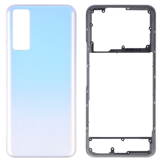 Battery Back Cover with Middle Frame for vivo Y53s 5G(Silver) - Repair & Spare Parts by buy2fix | Online Shopping UK | buy2fix