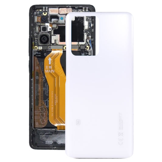 Glass Battery Back Cover for Xiaomi 11T/11T Pro(White) - Repair & Spare Parts by buy2fix | Online Shopping UK | buy2fix