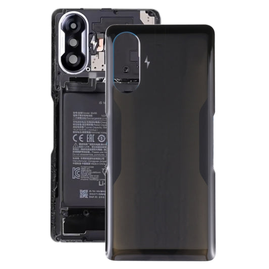 Glass Battery Back Cover for Xiaomi Redmi K40 Gaming(Black) - Repair & Spare Parts by buy2fix | Online Shopping UK | buy2fix