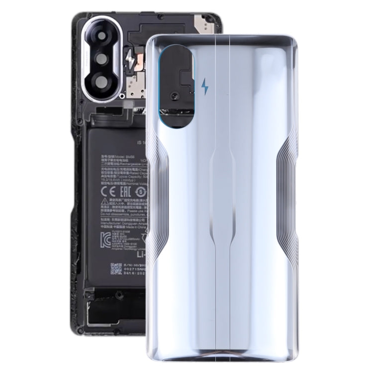 Glass Battery Back Cover for Xiaomi Redmi K40 Gaming(Silver) - Repair & Spare Parts by buy2fix | Online Shopping UK | buy2fix
